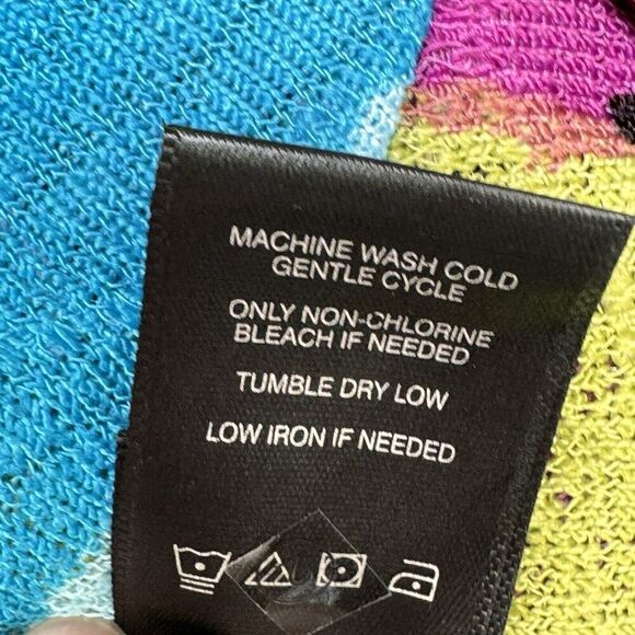 Ali‎ Miles Scarf Front Cardigan Women's Large Lagen Look Multi Color Knit Top - Picture 7 of 10